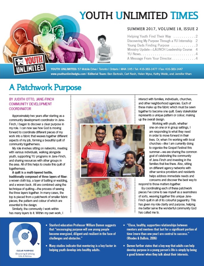 Heart 2 Soul Fest Youth Unlimited (YU) 2017 Summer Newsletter