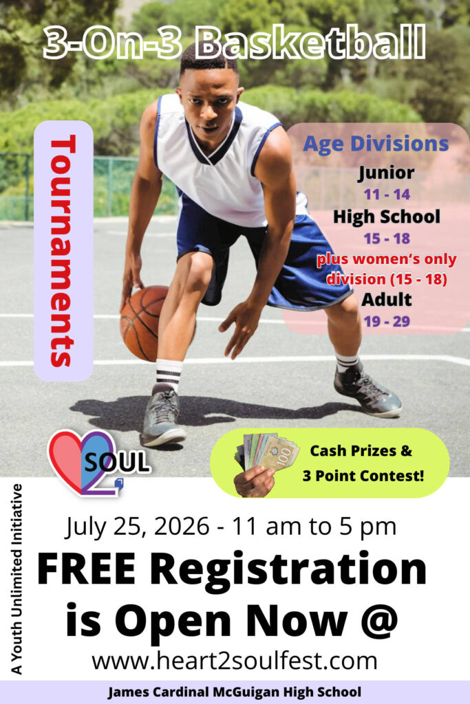 Heart 2 Soul 3-On-3 Basketball Flyer 2026