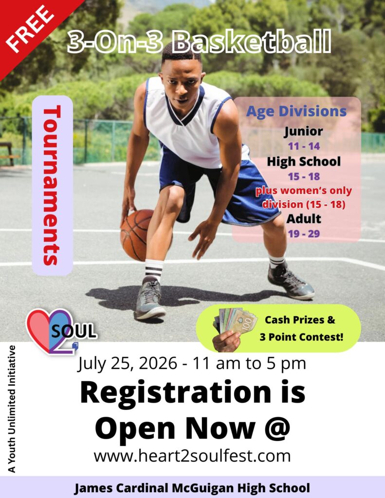 Heart 2 Soul 3-On-3 Basketball Flyer 2026